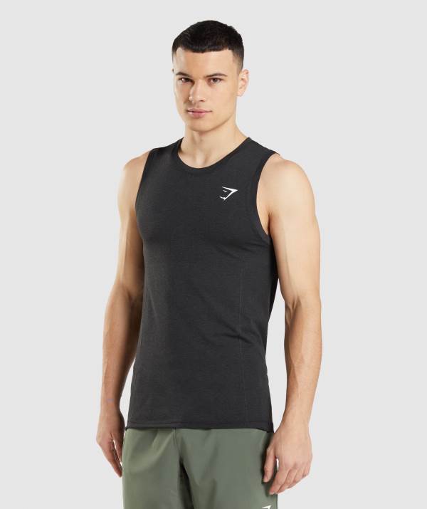 Panske Tielko Gymshark Vital Seamless Light Čierne | RA0169854